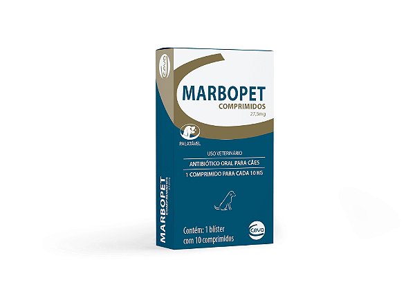 Antibacteriano Ceva Marbopet 10 Comprimidos