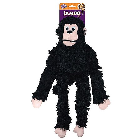 Mordedor Jambo Macaco Peludo Preto Pequeno