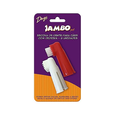 JB18011N Escova de Dente para Cães Jambo Dedeira 2 Unidades