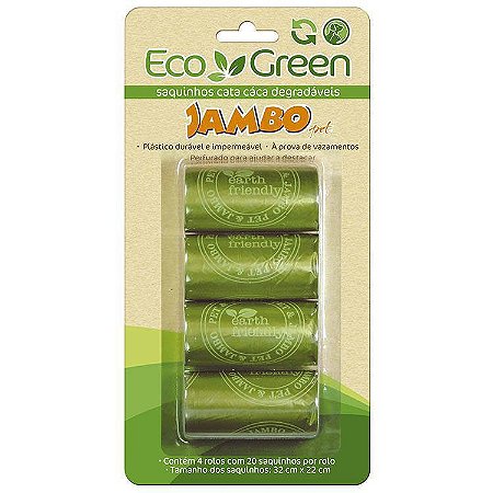 Saquinhos Jambo Eco Green Degradáveis 4 Rolos