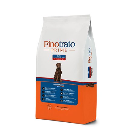 Ração Seca Finotrato Prime Light Cães Adultos Raças Grandes 15kg