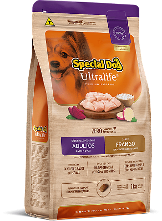 Ração Seca Special Dog Ultralife Cães Adultos Porte Pequeno sabor Frango e Arroz