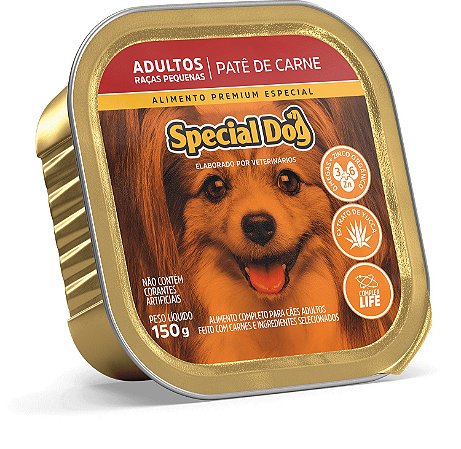 Alimento Úmido Patê Special Dog Raças Pequenas sabor Carne 150g