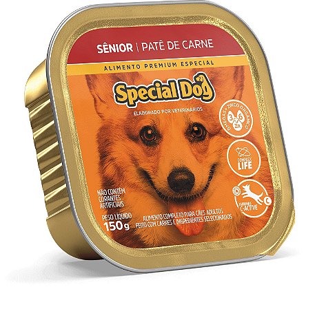 Alimento Úmido Patê Special Dog Sênior sabor Carne 150g