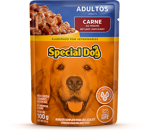 Alimento Úmido Sache Special Dog Adulto sabor Carne 100g
