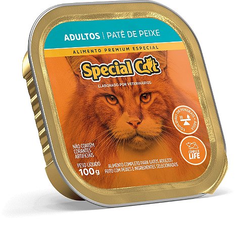 Alimento Úmido Patê Special Cat Adulto sabor Peixe 100g
