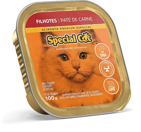 Alimento Úmido Patê Special Cat Filhote sabor Carne 100g