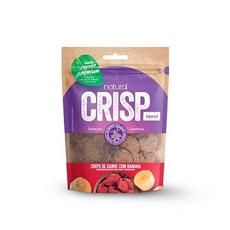 Petisco Natural Crisp Blend Cães sabor Carne com Banana