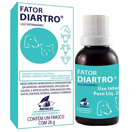 Homeopatia Para Cães e Gatos Arenales Fator Diartro 26g