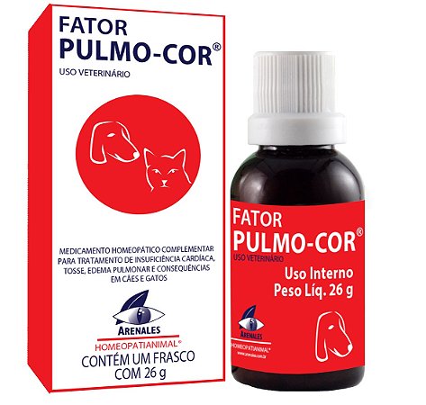 Homeopatia Para Cães e Gatos Arenales Fator Pulmo-COR 26g