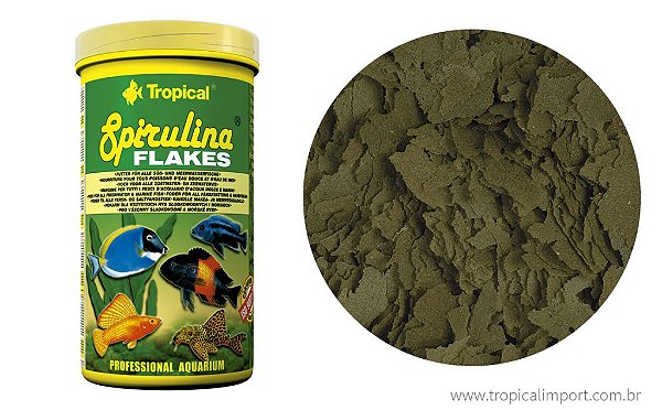 Ração Tropical Spirulina Flakes