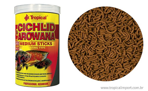 Ração Tropical Cichlid & Arowana Medium Sticks