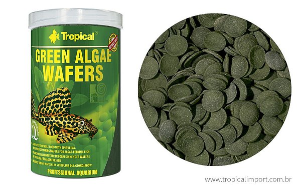 Ração Tropical Green Algae Wafers