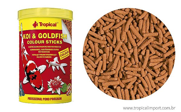Ração Tropical Koi & Goldfish Colour Sticks