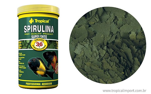 Ração Tropical Super Spirulina Forte Flakes