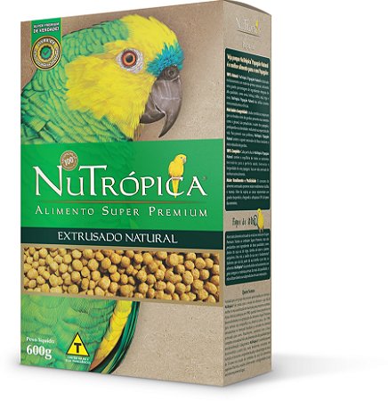 Alimento NuTrópica Papagaio Extrusado Natural