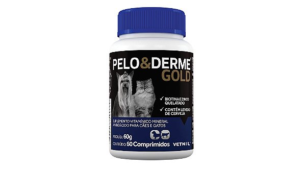Suplemento Vetnil Pelo & Derme Gold