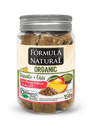 Biscoito Fórmula Natural Organic Cão Adulto sabor Manga, Linhaça e Chá Verde 150g