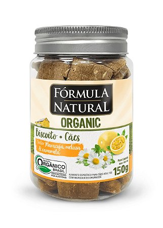 Biscoito Fórmula Natural Organic Cão Adulto sabor Maracujá, Melissa e Camomila 150g