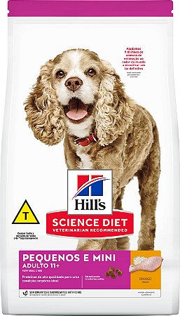 Ração Seca Hills Canino Adulto 11+ Pequenos e Mini sabor Frango 2,4kg