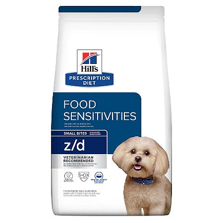 Ração Seca Hills Canino Prescription Diet Z/D Alergias Alimentares e da Pele Pedaços Pequenos 3,17kg