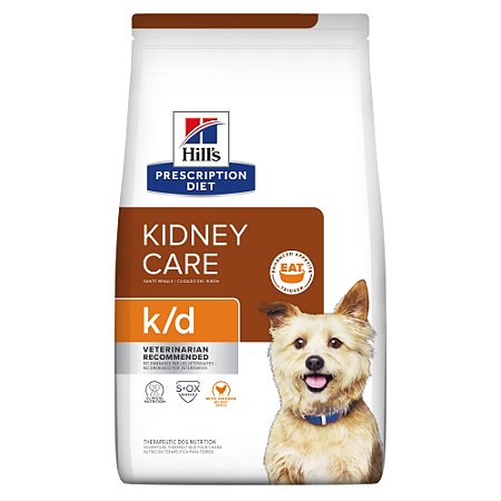 Ração Seca Hills Canino Prescription Diet K/D Cuidado Renal sabor Frango