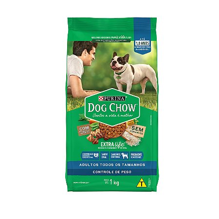 Ração Seca Dog Chow Controle de Peso Cão Adulto sabor Carne, Frango e Arroz