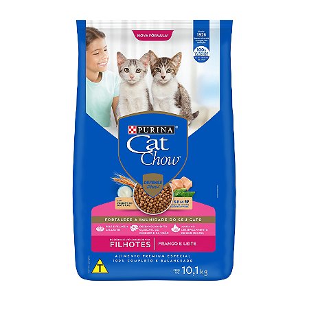 Ração Seca Cat Chow Filhotes sabor Frango e Leite