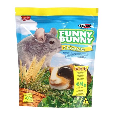 Ração Funny Bunny Extrusado para Chinchilas e Pequenos Roedores 700g