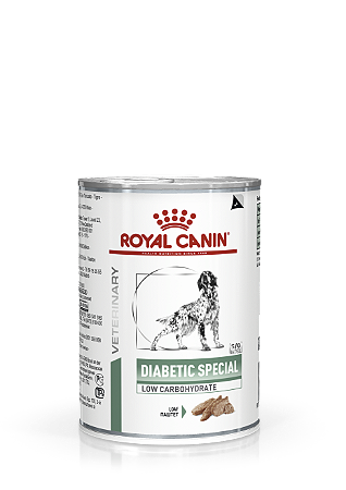 Alimento Úmido Lata Royal Canin Veterinary Carbohydrate Diabetic Special Low 410g