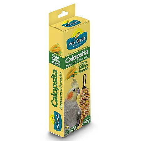 Bastão Calopsita, Agapornis e Periquito Pró Birds sabor Milho Verde 100g