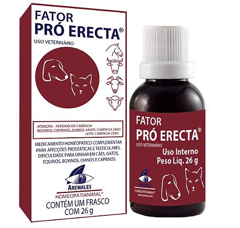 Homeopatia Para Cães e Gatos Arenales Fator Pró Erecta 26g