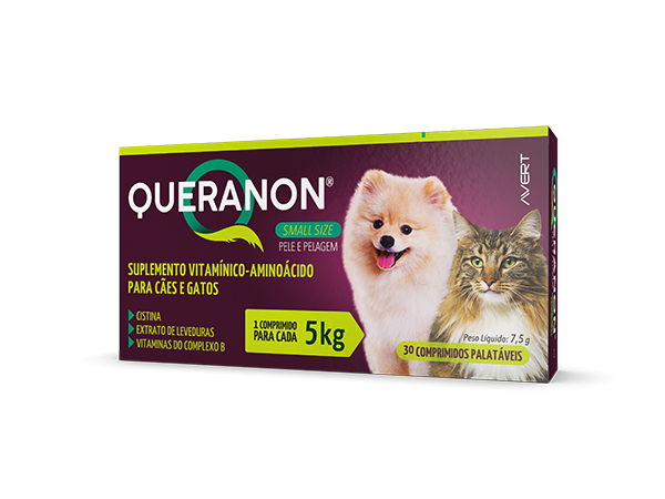 Queranon Cães E Gatos 3,4g 5kg Small Size 30 Capsulas Avert - Pet