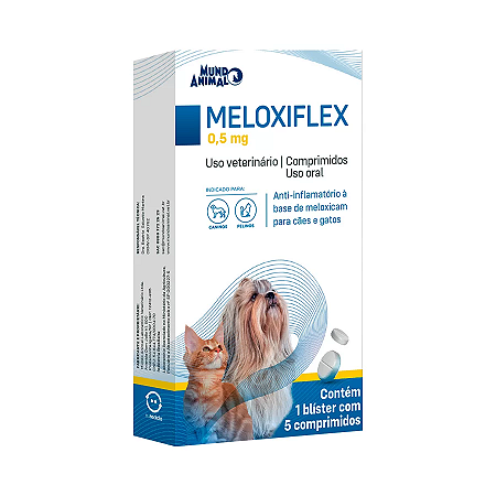Anti-inflamatório Mundo Animal Meloxiflex 5 Comprimidos