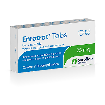 Antibacteriano Ourofino Enrotrat Tabs 25mg 10 Comprimidos