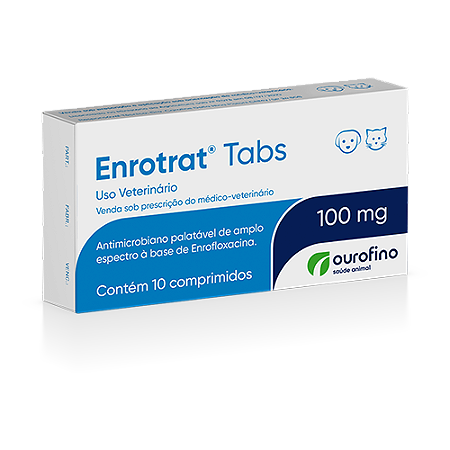 Antibacteriano Ourofino Enrotrat Tabs 100mg 10 Comprimidos