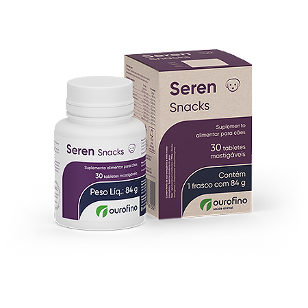 Suplemento Ourofino Seren Snacks 30 Tabletes