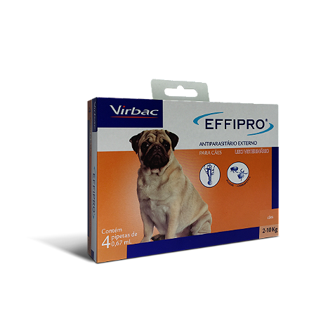 Antiparasitário Virbac Effipro Cães Entre 2 e 10kg 0,67ml