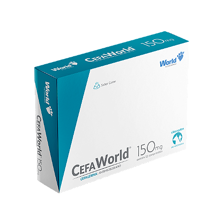 Antimicrobiano World Veterinária CefaWorld 12 Comprimidos