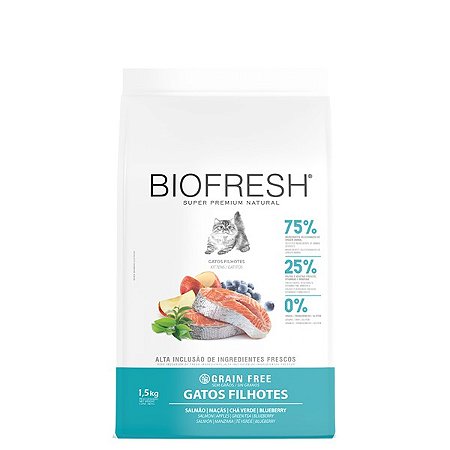 Ração Seca Biofresh Gatos Filhotes sabor Salmão