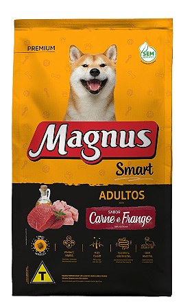 Ração Seca Magnus Premium Smart Cães Adultos sabor Carne e Frango