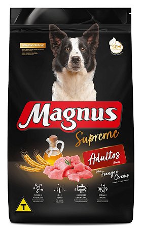 Ração Seca Magnus Premium Especial Supreme Cães Adultos sabor Frango e Cereais 15kg