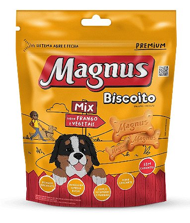 Biscoito Magnus Mix Cães Adultos sabor Frango e Vegetais