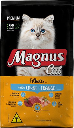Ração Seca Magnus Cat Premium Filhotes sabor Carne e Frango