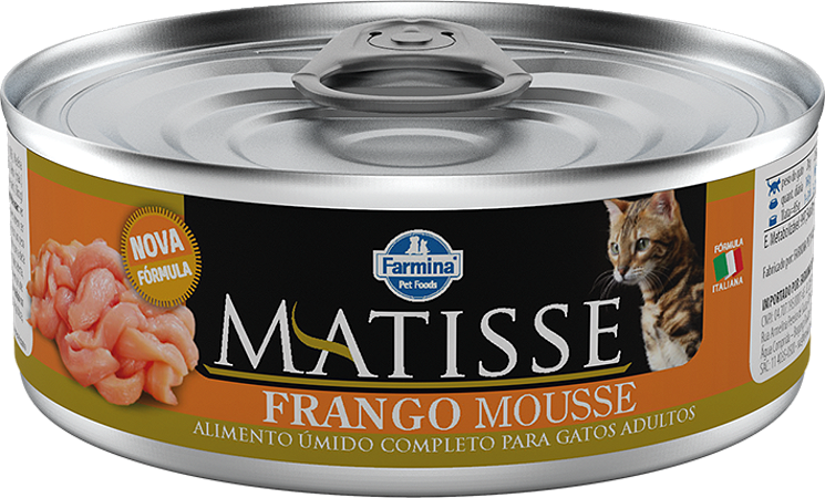 Alimento Úmido Lata Farmina Matisse Gato sabor Frango Mousse 85g