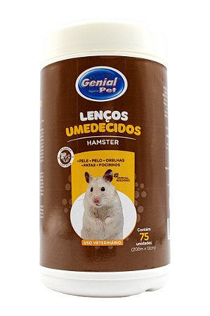 Lenços Umidecidos Genial Pet Hamster 75 Unidades