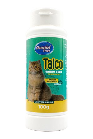 Talco Banho a Seco Perfumado Genial Pet Gatos 100g