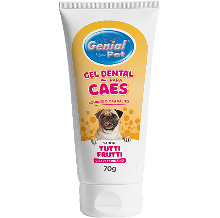 Gel Dental Genial Pet Cães sabor Tutti Frutti 70g