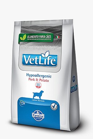 Ração Seca Vet Life Canine Hypoallergenic Porl & Potato