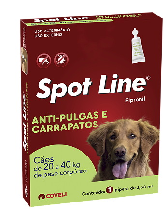 Anti-pulgas e Carrapatos Coveli Spot Line Cães entre 20 a 40kg